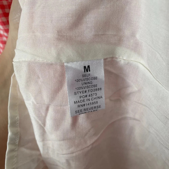 Dress Forum Puff Sleeve Gingham  Mini Dress Size Medium - Picture 9 of 9